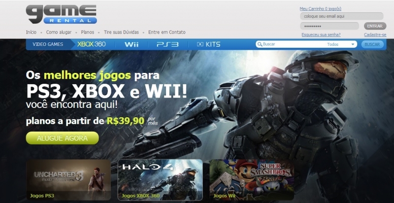 Home Page www.gamerental.com.br