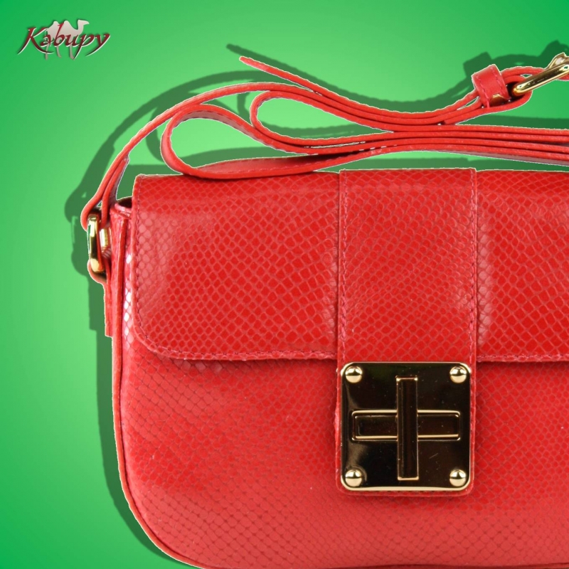 Bolsa Feminina de Couro Kabupy K0346 Vermelho