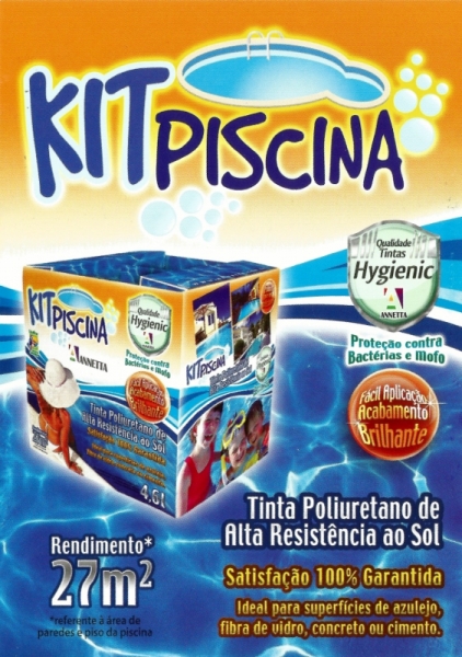 Kit pintura para piscina - tinta esmalte poluretano