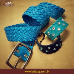 Cintos femininos e acessrios de couro = www.kabupy.com.br