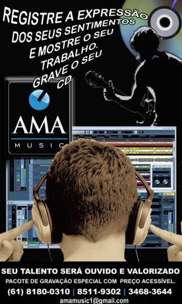 AMA MUSIC – Estúdio de gravação produções artísticas e soluções em Áudio.