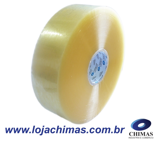 Fita Adesiva CHIMAS Acrílica Transparente 72X100M Disponível em BOPP - 45 Micras Ideal para Máquina Fechadora de Caixas.