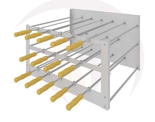 - Churrasqueira Rotativa Sob Medida - Produto em inox 304 - Regulagem de velocidade dos espetos - voltagem 110/220 Volts - Garantia total de 12 meses - Foto ilustrativa