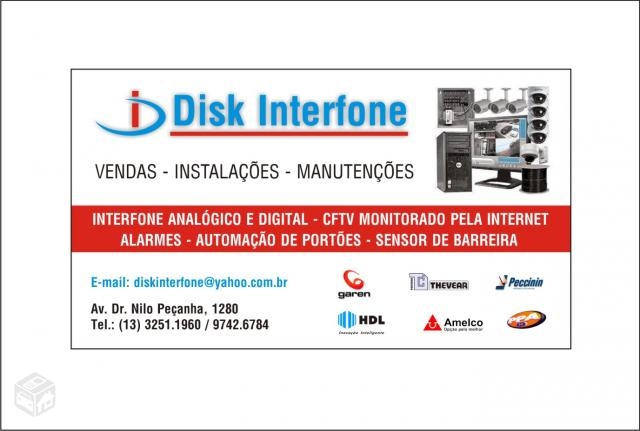 INTERFONES, AMELCO, MAXCOM/INTELBRAS, HDL, ASSISTENCIA TECNICA, VENDAS E INSTALAO. LIGUE: 11 2011 4286