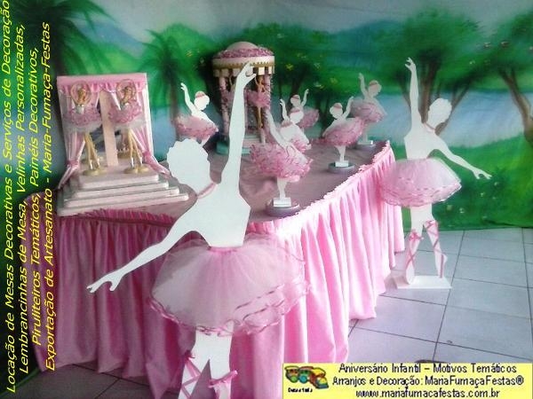 Tem temas que sempre são eternos e continuarão encantando nas decorações de festas de aniversário infantil. Bailarinas é um destes exemplos. A MariaFumaçaFestas está sempre atenta com estes detalhes.