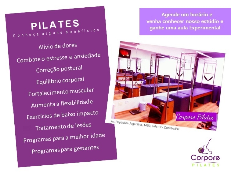 Verifique os benefícios do Pilates na prática! Venha para o Corpore Pilates!