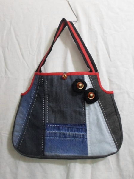 BOLSA DE RETALHOS DE JEANS