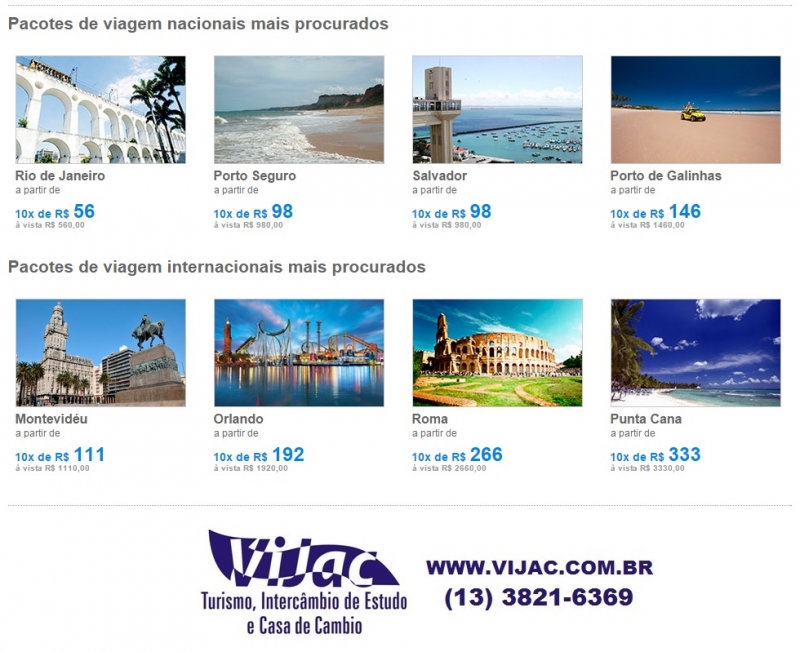 Promoção CVC - Vijac