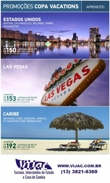 Promoção Copa Vacations - Vijac e Advtour