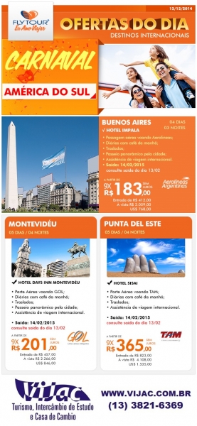 Ofertas de Carnaval - Vijac e Flytour