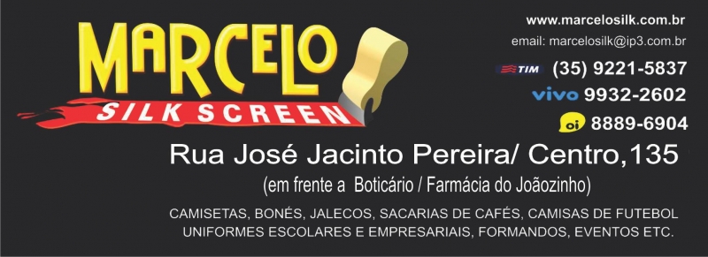 Empresa especializada em marcação de sacarias de cafés e estamparia de camisetas! CEL.: zapp(vivo) 35- 9932-2602 (TIM) 35-9932-2602 (OI) 35- 8889-6904 www.marcelosilkscreen.com.br    AREADO-MG    AREADO  MG    AREADO SUL DE MINAS