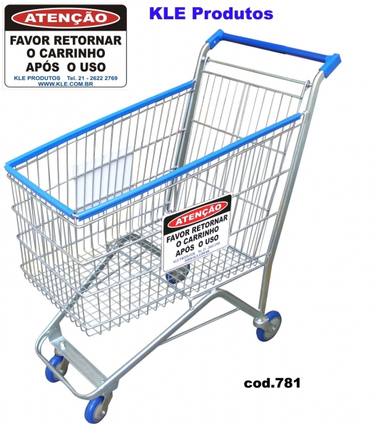 Carrinho de Compras Supermercardo 160L - placa