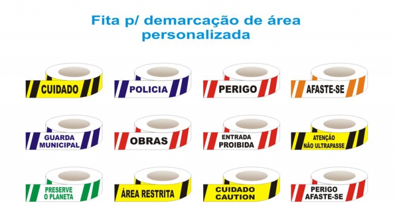 Fita para demaercao Area Demarcada