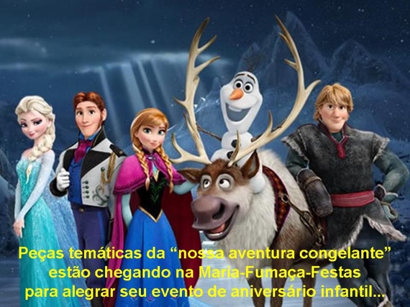 Frozen - Uma Aventura Congelante (Frozen - O Reino do Gelo) - Nossa homenagem a este tema, que tem peas temticas baseadas no filme americano, que est encantando a todos e principalmente as menininhas,porque a sua origem  inspirada no conto de fadas 