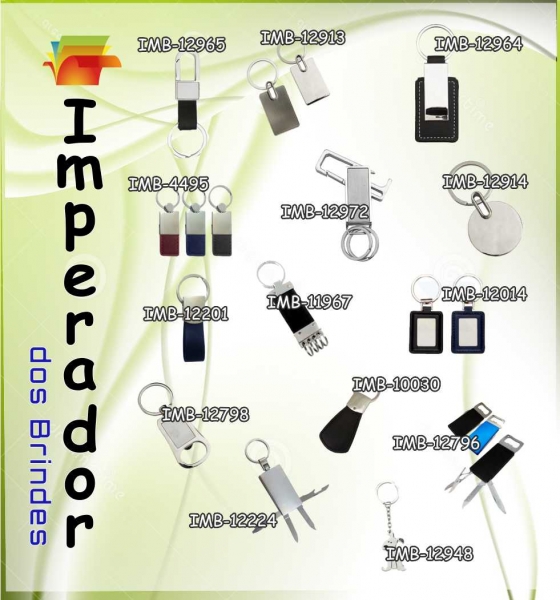 Chaveiros diversos (Metal, couro, feramenta etc.)