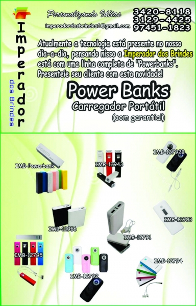 NOVIDADE !!!  POWER BANKS