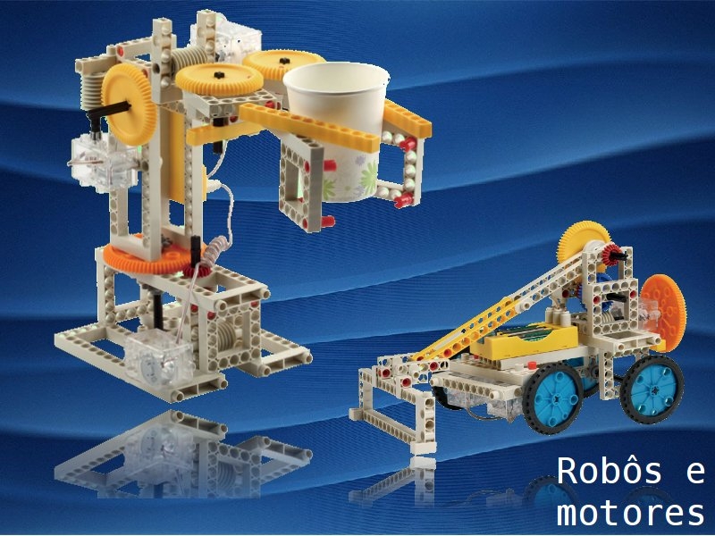 Robôs e veículos de controle remoto, criados e montados por você! Inovador e desafiador!