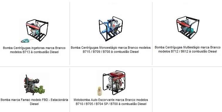 Bombas à Combustão - Motores a Diesel