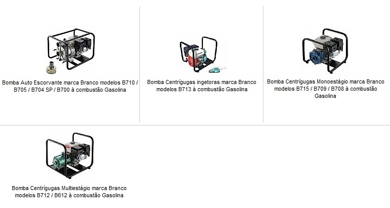 Bombas à Combustão - Motores Gasolina