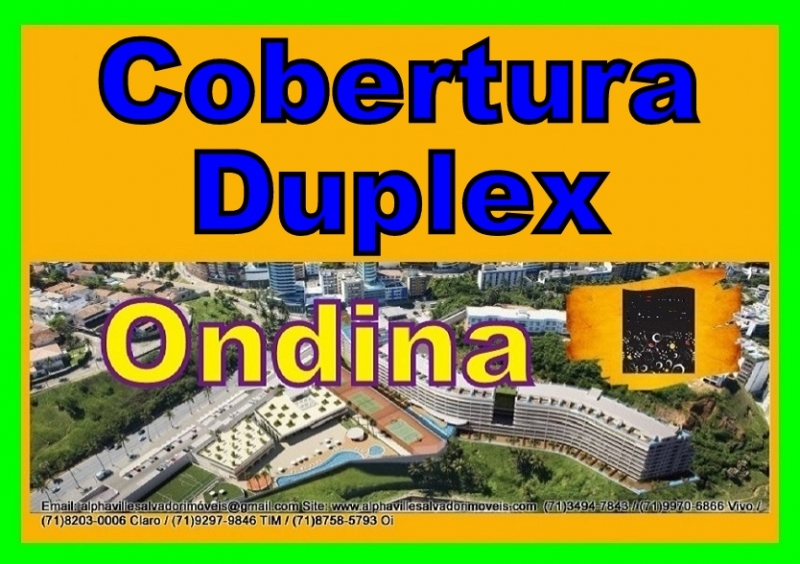 Coberturas Duplex, Ondina Salvador Bahia, Frente mar Coberturas duplex com 1 quarto e um gabinete, em condomnio a frente para o mar, em um dos endereos mais belos de Salvador.  A beira do mar de Ondina com uma vista panormica em uma localizao valorizada, se construiu um moderno complexo residencial de alto luxo. Venha conferir!!!!!! Venha conferir nossa qualidade de prestao de servios. Obrigado pela oportunidade de servi-lo (a).   Mais detalhes entre em contato com:  Claudio Borges.  +55(71)3494-7843 +55(71)99911-1102 WhatsApp