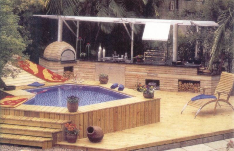 deck, piscina, spa, churrasqueira, forno de pizza, BELLA TELHA www.bellatelha.com.br 11-4555-5444[ projeto do arquiteto ARNALDO MUZIO JR