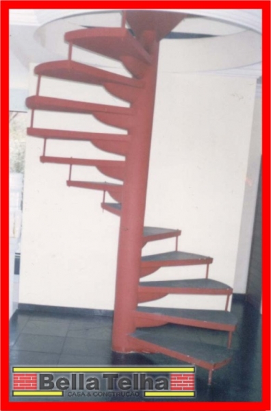 escada caracol, escada direto da fabrica, escada pre fabricada, escada caracol em sp, escada caracol menor preo, escada reta, escada L, escada U.  BELLA TELHA 111-4555-5444 - www.bellatelha.com.br
