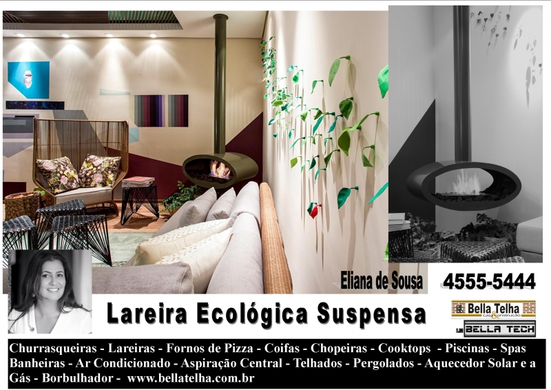 lareira ecologica, sala com lareira, lareira suspensa, lareira sem fumaça, lareira para apartamento, eco lareira BELLA TELHA 11-4555-5444 www.bellatelha.com.br