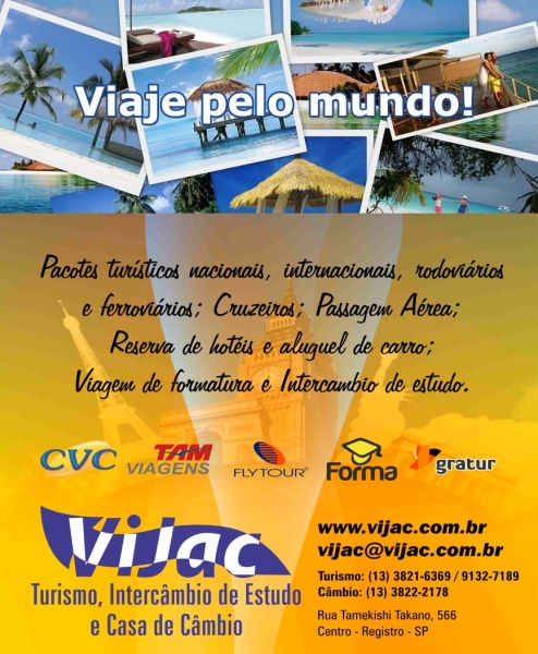 Vijac - Turismo, Intercâmbio de Estudo, Casa de Câmbio, Financeira, Comércio de Ouro e Comércio de Energia Solar