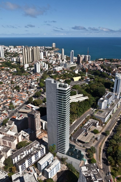 Vista aérea da localização da Clínica Vitraux