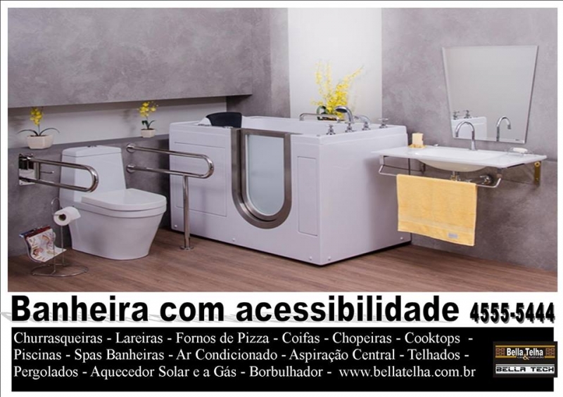 banheira, banheira com acessibilidade, banheira de hidromassagem, spa, ofuro, sauna na Bella Telha vc encontra 11-4555-5444 www.bellatelha.com.br