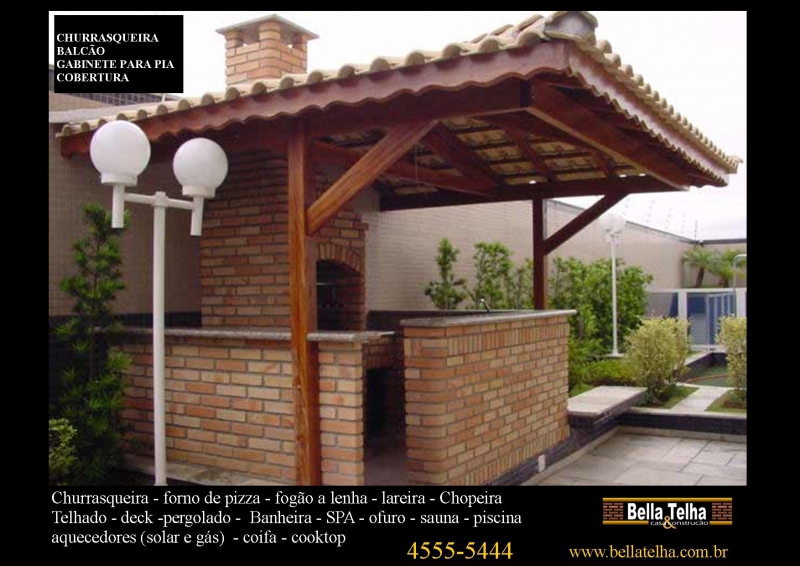 churrasqueira, churrasqueira de alvenaria, churrasqueira de tijolinho aparente, churrasquiera high tech, churrasqueira, barbecues, churrasqueiras, forno de pizza, cobertura, telhados,   na BELLA TELHA 11-4555-5444 www.bellatelha.com.br