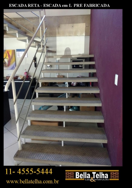 escada pre fabricada, escada reta, escada em L, escada caracol, direto da fabrica pelo melhor preço