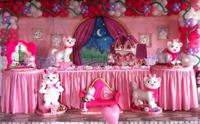 Gatinha Marie - Decoração de Festa de Aniversário Infantil para Meninas -  Série: Temas Infantis Mais Procurados () - Tema Gatinha  Marie, desenvolvido pela maria fumaça festas taguatinga df -  ()