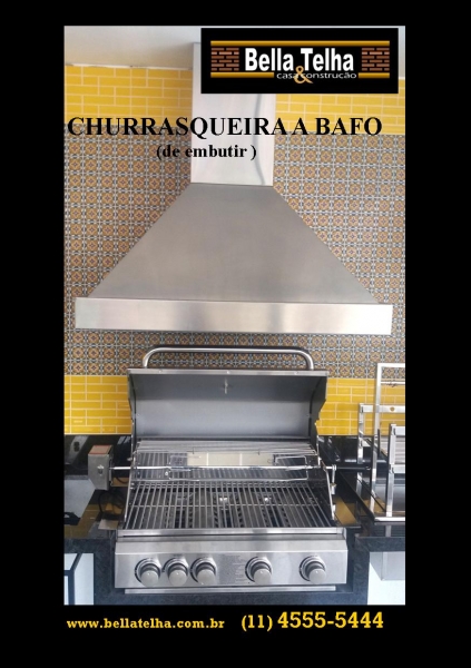 churrasqueira a bafo, churrasqueiria a gas a bafo, churrasqueira é na Bella Telha