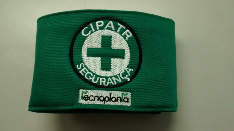 Braçadeira CIPATR Segurança bordada, personalizada com logomarca de sua empresa