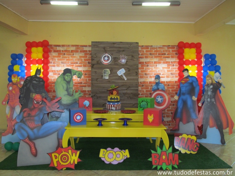 decoração Heróis Marvel