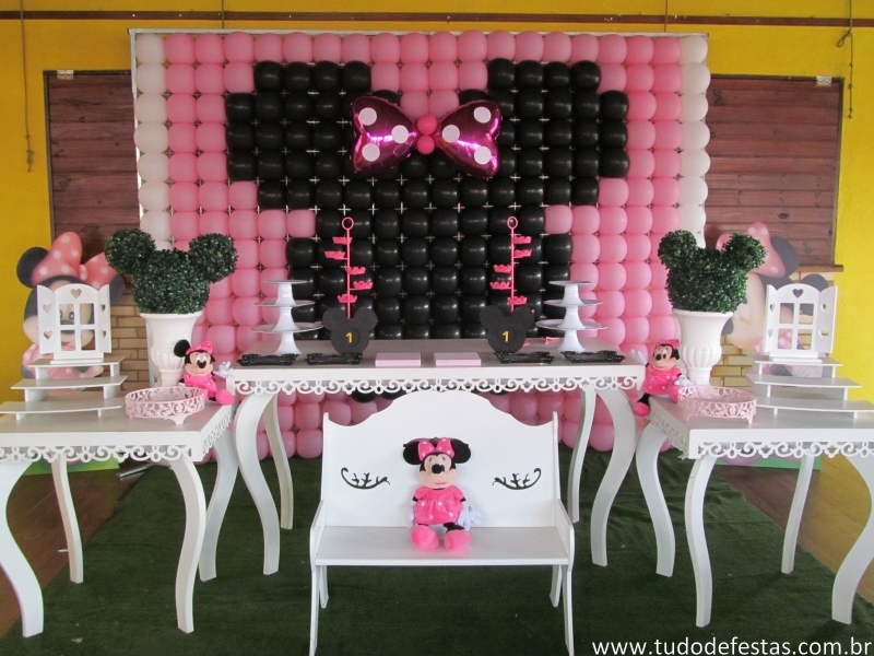 decoração Minnie Rosa