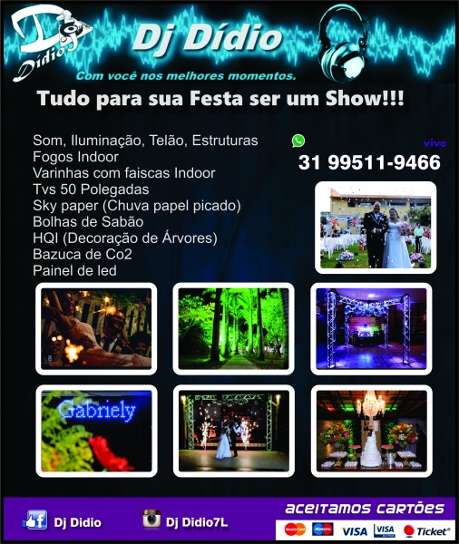 Som luz telão Sete Lagoas Dj Didio 031995119466