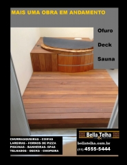 Ofuro, ofuro com deck, deck de madeira, spa, banheira, ofuro infantil, area de lazer