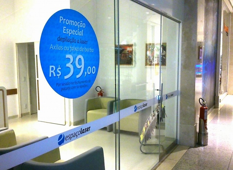 Adesivo Vitrine Espaço Laser