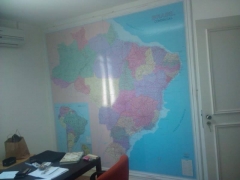 Mapa brasil - quadro laminado