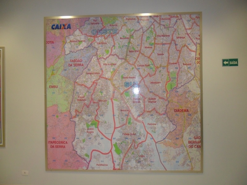 Mapa So Paulo - Quadro Magntico