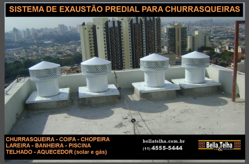 exaustor predial para churrasqueira, churrasqueira, exaustor de predio, sistema de exaustão predial