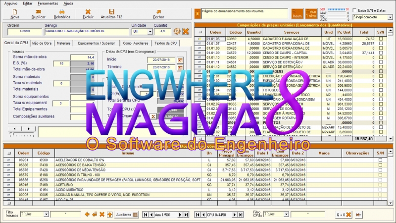 EngWhere Magma 8 Software Orçamento