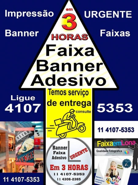 Banner Adesivo Faixa São Paulo 11 4107 5353