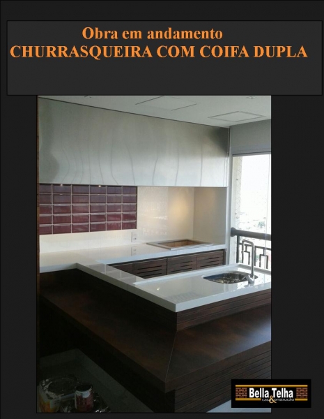 coifa inox, coifa dupla, coifa box, coifas BELLA TELHA , churrasqueira, churrasqueira com coifa, churrasqueira ded apartamento