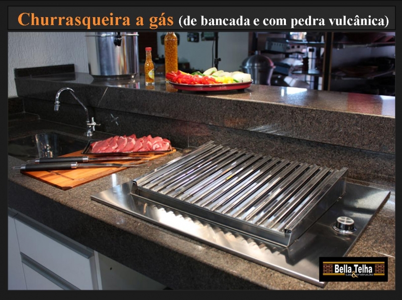 churrasqueira de bancada, churrasqueira de embutir, churrasqueira cooktop, churrasqueiras BELLA TELHA