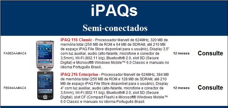 iPAQs - Semi-conectados