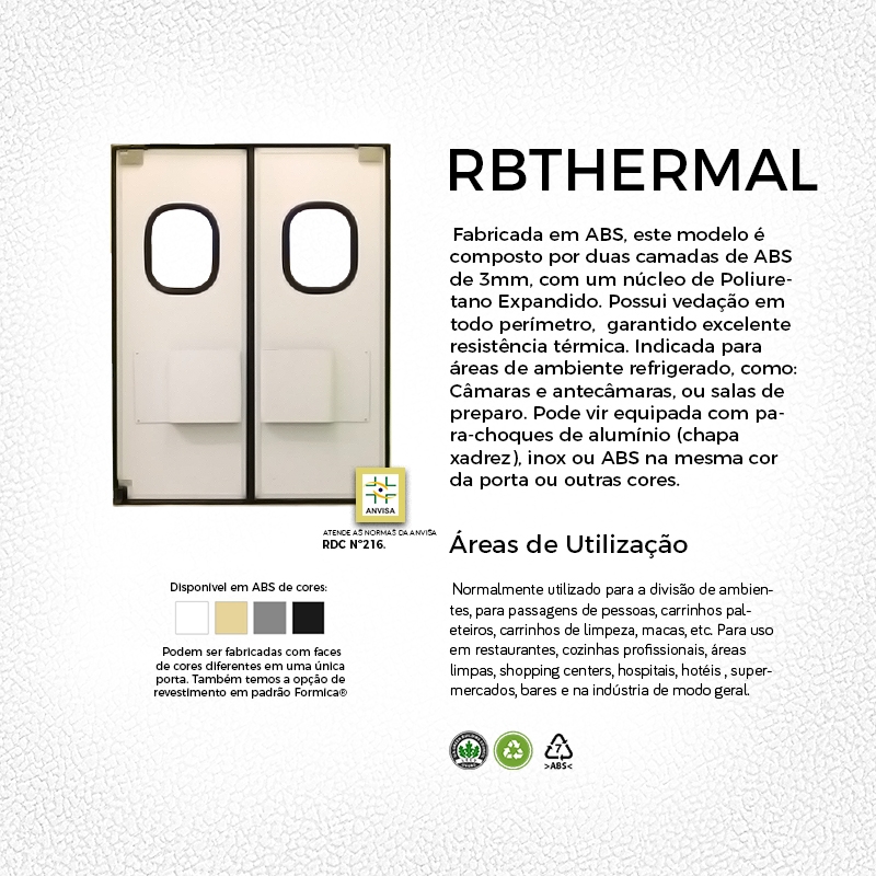 Porta vai e vem rbthermal rebiplast