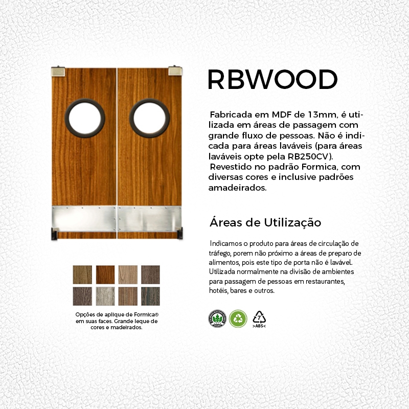 Porta vai e vem rbwood rebiplast